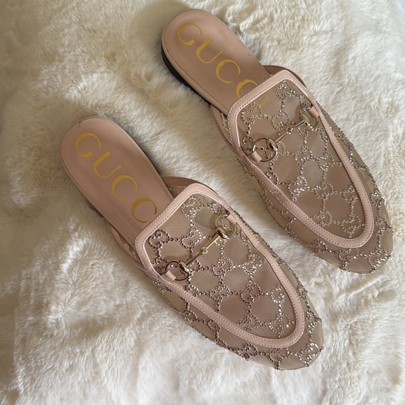 Women's GG Crystal Princetown Slipper - Picture 5 of 9